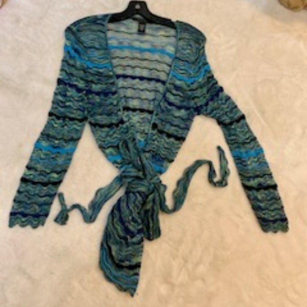 Laundry Blue wrap sweater M